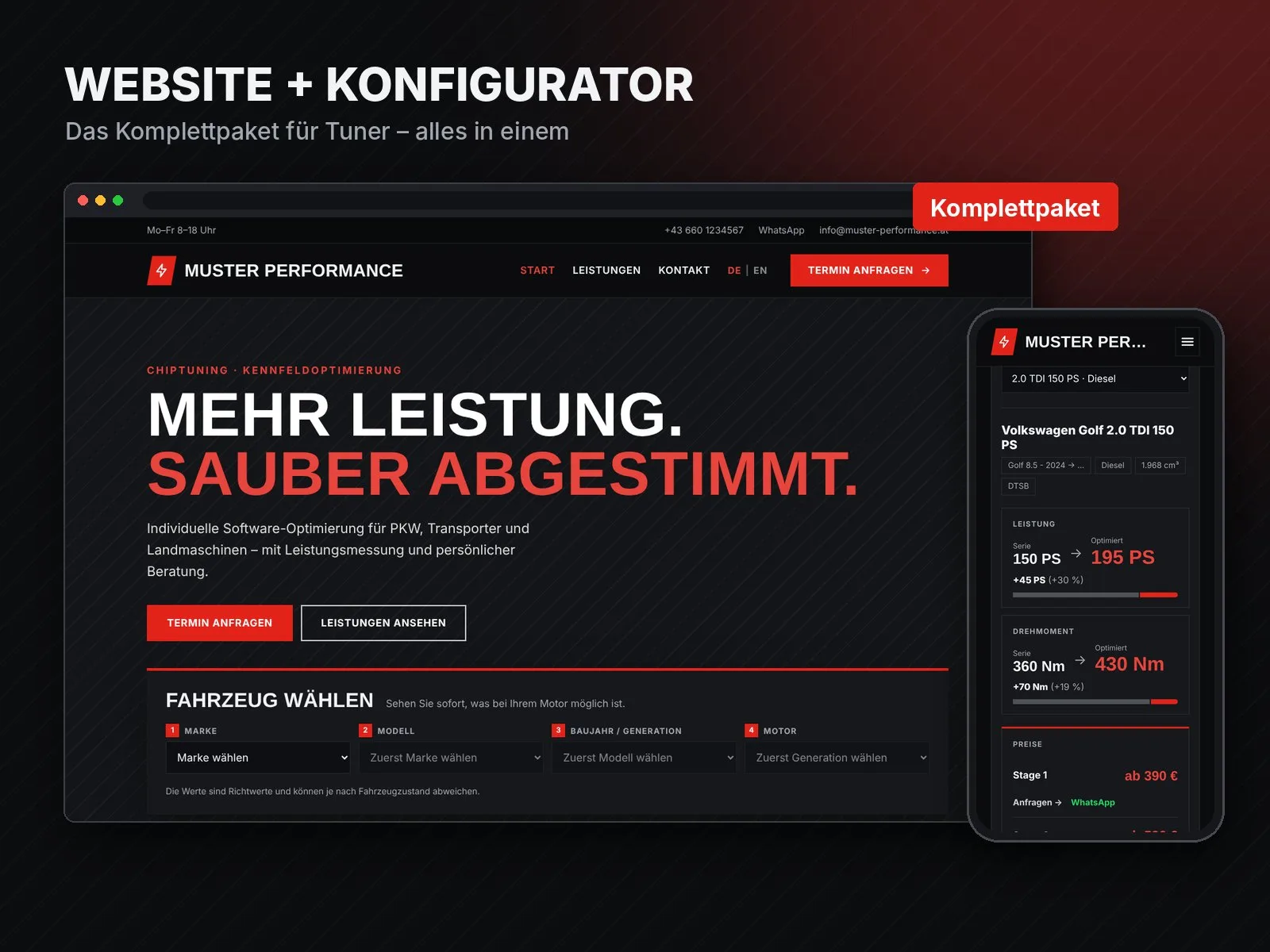 Site web + configurateur de véhicules